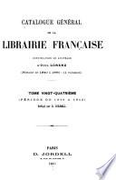 Catalogue général de la librairie française