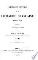 Catalogue général de la librairie française