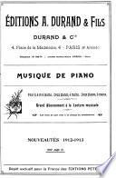 Catalogue général des Éditions A. Durand & fils, 1912-1913