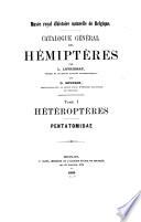 Catalogue général des hémiptères