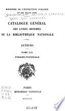 Catalogue général des livres imprimés: auteurs - collectivités-auteurs - anonymes, 1960-1964