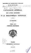 Catalogue général des livres imprimés: auteurs - collectivités-auteurs - anonymes, 1960-1964