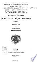 Catalogue général des livres imprimés: auteurs - collectivités-auteurs - anonymes, 1960-1964