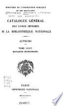 Catalogue général des livres imprimés: auteurs - collectivités-auteurs - anonymes, 1960-1964