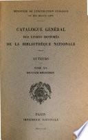 Catalogue général des livres imprimés: auteurs - collectivités-auteurs - anonymes, 1960-1964