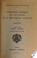 Catalogue général des livres imprimés: auteurs - collectivités-auteurs - anonymes, 1960-1964