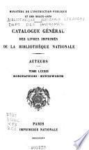 Catalogue général des livres imprimés: auteurs - collectivités-auteurs - anonymes, 1960-1964