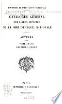 Catalogue general des livres imprimes : auteurs