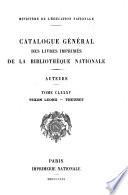 Catalogue général des livres imprimés de la Bibliothèque nationale