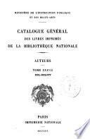 Catalogue général des livres imprimés de la Bibliothèque Nationale