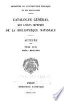 Catalogue général des livres imprimés de la Bibliothèque nationale