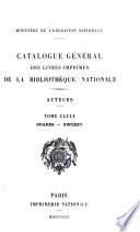 Catalogue général des livres imprimés de la Bibliothèque nationale