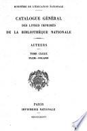 Catalogue général des livres imprimés de la Bibliothèque nationale