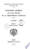 Catalogue général des livres imprimés de la Bibliothèque Nationale