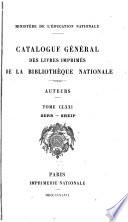 Catalogue général des livres imprimés de la Bibliothèque nationale