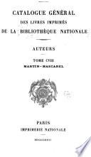 Catalogue général des livres imprimés de la Bibliothèque nationale