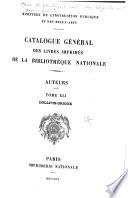 Catalogue général des livres imprimés de la Bibliothèque nationale