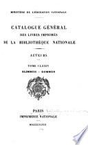 Catalogue général des livres imprimés de la Bibliothèque nationale