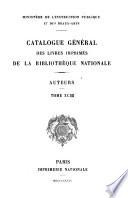 Catalogue général des livres imprimés de la Bibliothèque nationale