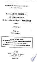 Catalogue général des livres imprimés de la Bibliothèque nationale