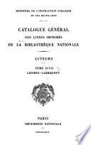 Catalogue général des livres imprimés de la Bibliothèque nationale