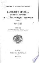 Catalogue général des livres imprimés de la Bibliothèque nationale
