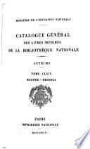 Catalogue général des livres imprimés de la Bibliothèque nationale