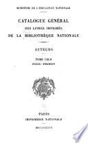 Catalogue général des livres imprimés de la Bibliothèque nationale