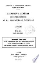 Catalogue général des livres imprimés de la Bibliothèque nationale