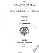 Catalogue général des livres imprimés de la Bibliothèque nationale