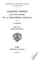 Catalogue général des livres imprimés de la Bibliothèque nationale