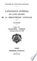 Catalogue général des livres imprimés de la Bibliothèque nationale