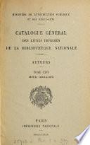 Catalogue général des livres imprimés de la Bibliothèque nationale