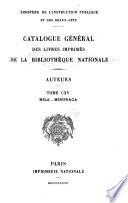 Catalogue général des livres imprimés de la Bibliothèque nationale