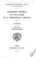 Catalogue général des livres imprimés de la Bibliothèque nationale