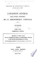Catalogue général des livres imprimés de la Bibliothèque nationale