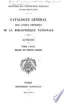 Catalogue général des livres imprimés de la Bibliothèque nationale