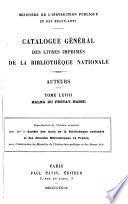 Catalogue général des livres imprimés de la Bibliothèque nationale