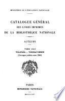 Catalogue général des livres imprimés de la Bibliothèque nationale