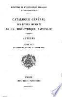 Catalogue général des livres imprimés de la Bibliothèque nationale