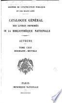 Catalogue général des livres imprimés de la Bibliothèque nationale