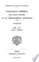 Catalogue général des livres imprimés de la Bibliothèque nationale