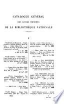 Catalogue général des livres imprimés de la Bibliothèque nationale