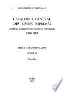 Catalogue général des livres imprimés