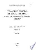 Catalogue général des livres imprimés