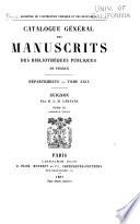 Catalogue général des manuscrits des bibliothèques publiques de France