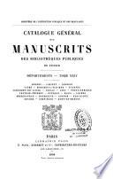 Catalogue général des manuscrits des bibliothèques publiques de France