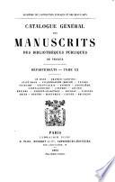 Catalogue général des manuscrits des bibliothèques publiques de France