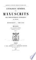 Catalogue général des manuscrits des bibliothèques publiques de France
