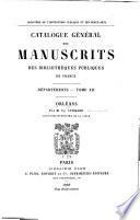 Catalogue général des manuscrits des bibliothèques publiques de France